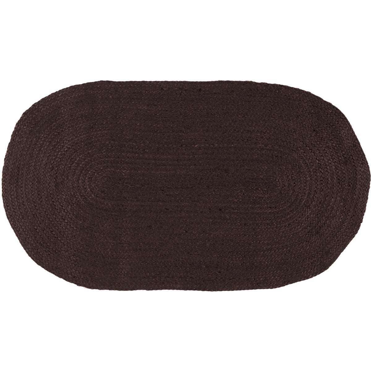 Burgundy Jute Braided Rug 27"x48" VHC Brands - The Fox Decor