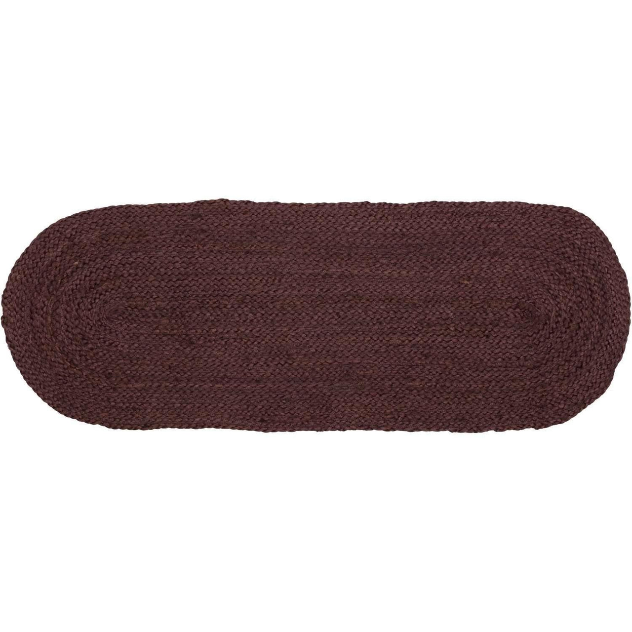 Burgundy Jute Runner Oval 13x36 VHC Brands - The Fox Decor