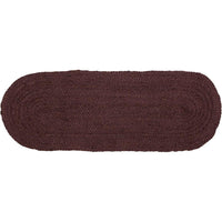 Burgundy Jute Runner Oval 13x36 VHC Brands - The Fox Decor