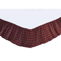 Cumberland Bed Skirts Chili Pepper, Caviar VHC Brands - The Fox Decor