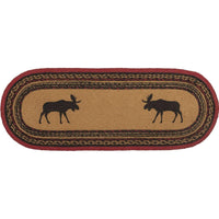 Thumbnail for Cumberland Stenciled Moose Jute Runner Oval 13x36 VHC Brands - The Fox Decor
