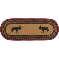 Thumbnail for Cumberland Stenciled Moose Jute Runner Oval 13x36 VHC Brands - The Fox Decor