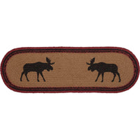Thumbnail for Cumberland Stenciled Moose Jute Runner Oval 8x24 VHC Brands - The Fox Decor