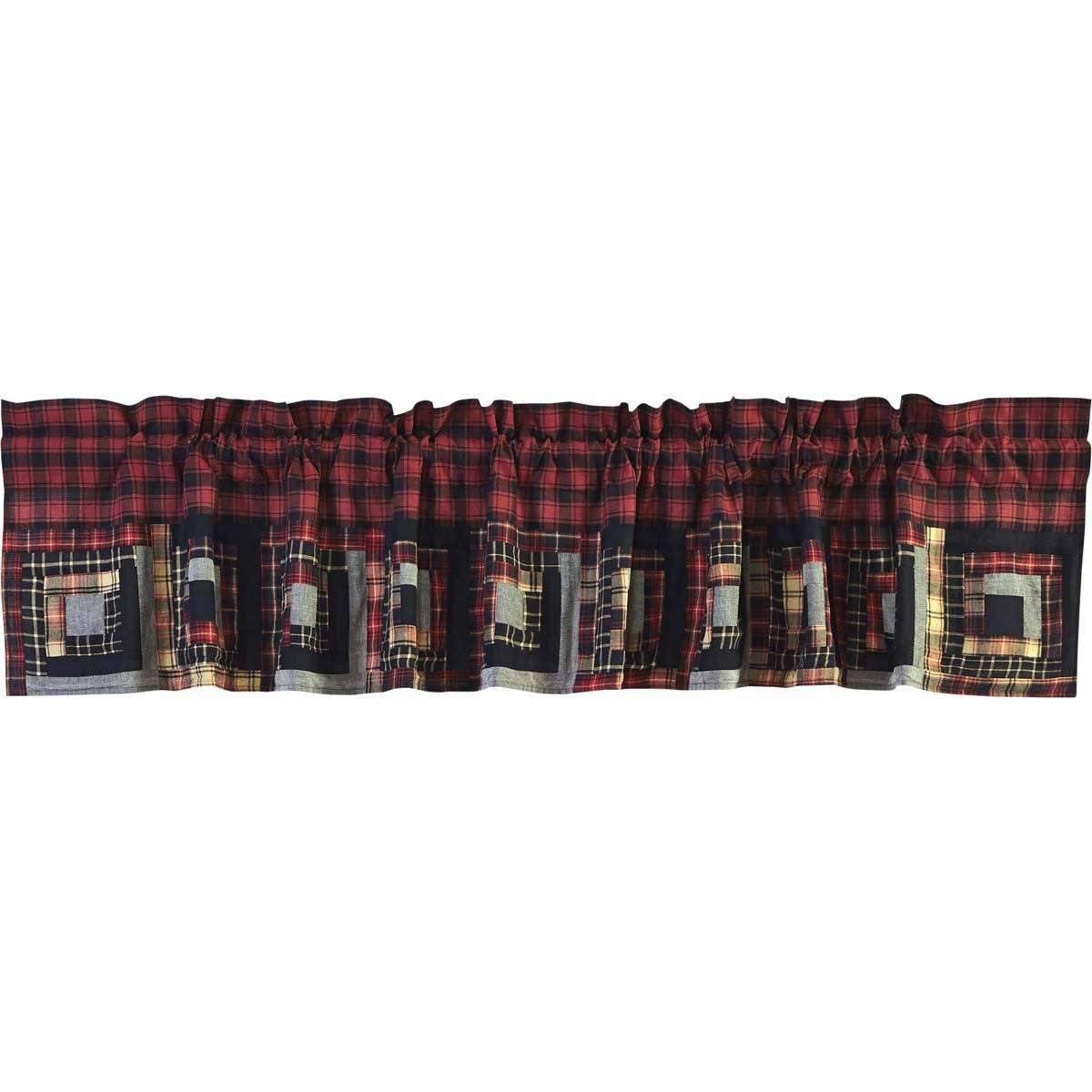 Cumberland Patchwork Valance Curtain 16x90 - The Fox Decor