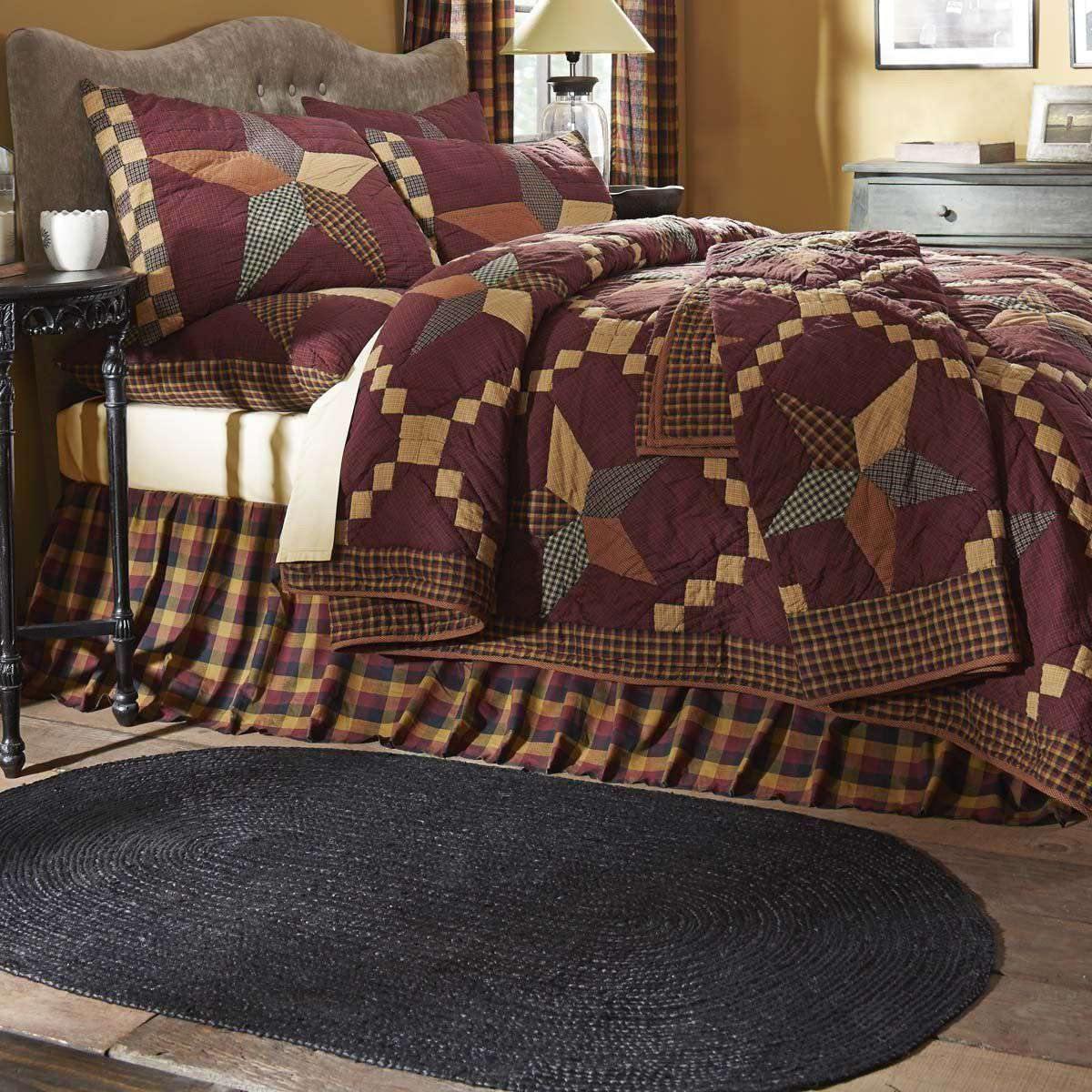 Folkways Star Luxury King Quilt 120Wx105L VHC Brands