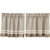 Thumbnail for Kendra Stripe Black Tier Curtain Set of 2 L24xW36 - The Fox Decor