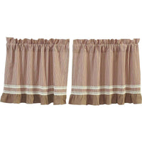 Thumbnail for Kendra Stripe Red Tier Curtain VHC Brands - The Fox Decor