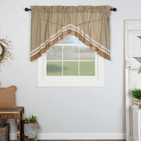Kendra Stripe Prairie Swag Curtain Set VHC Brands - The Fox Decor