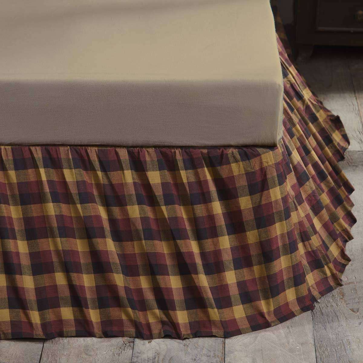 Heritage Farms Primitive Check Bed Skirts VHC Brands - The Fox Decor