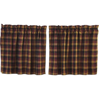 Thumbnail for Heritage Farms Primitive Check Tier Curtain Set of 2 L24xW36 - The Fox Decor