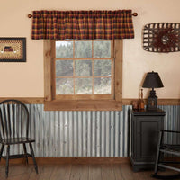 Thumbnail for Heritage Farms Primitive Check Valance Curtain 16x90 - The Fox Decor