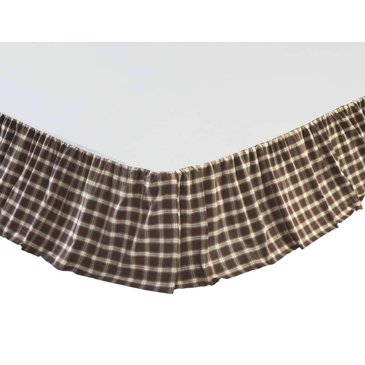 Rory Bed Skirts Chocolate, Creme, Almond VHC Brands - The Fox Decor