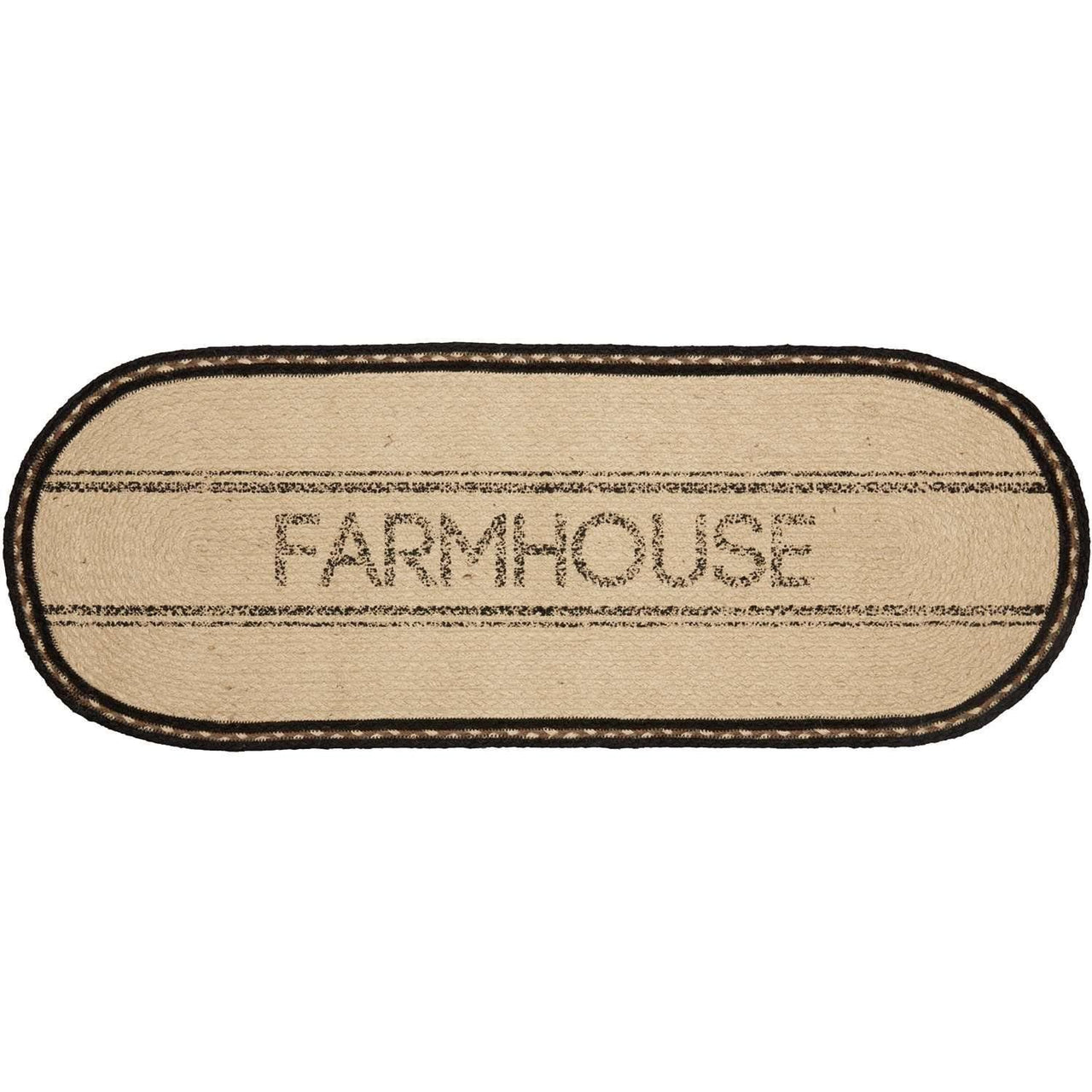 Sawyer Mill Charcoal Farmhouse Jute Runner 13x36 VHC Brands - The Fox Decor