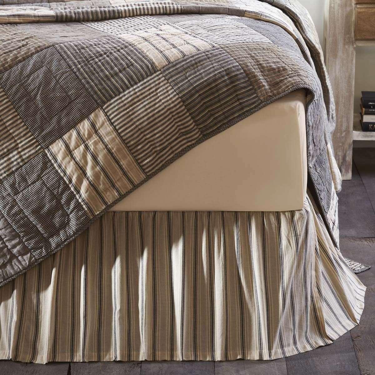 Sawyer Mill Charcoal Bed Skirts VHC Brands - The Fox Decor