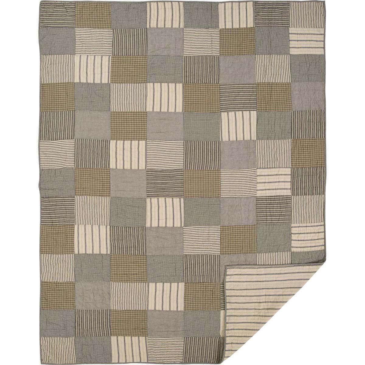 Sawyer Mill Charcoal Twin Quilt 68Wx86L VHC Brands full