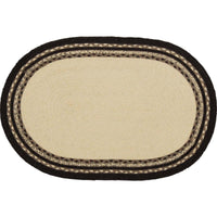 Thumbnail for Sawyer Mill Charcoal Pig Jute Braided Rug Oval 20