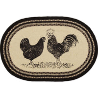 Thumbnail for Sawyer Mill Charcoal Poultry Jute Braided Rug Oval 20