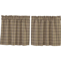 Thumbnail for Sawyer Mill Charcoal Plaid Tier Curtain Set VHC Brands - The Fox Decor