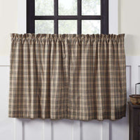 Thumbnail for Sawyer Mill Charcoal Plaid Tier Curtain Set VHC Brands - The Fox Decor