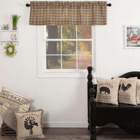 Thumbnail for Sawyer Mill Charcoal Plaid Valance Curtain VHC Brands - The Fox Decor