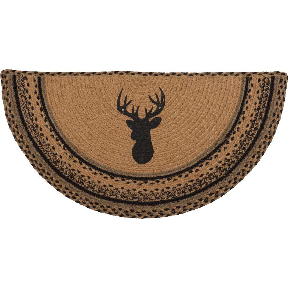 Trophy Mount Jute Braided Rug Half Circle 16.5"x33" VHC Brands - The Fox Decor