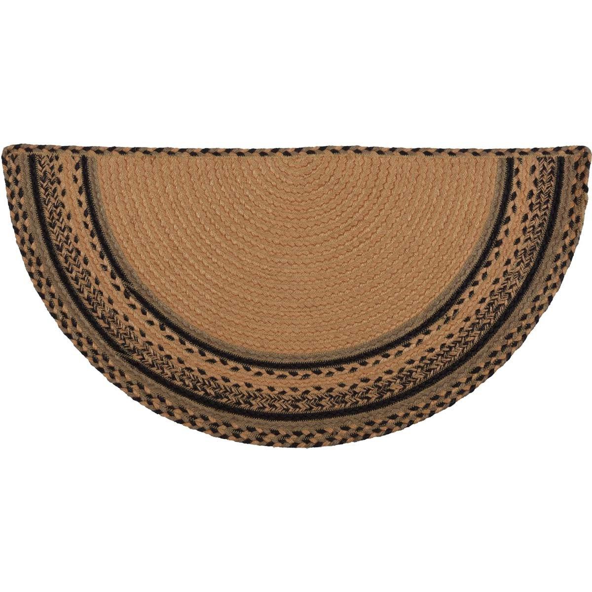 Trophy Mount Jute Braided Rug Half Circle 16.5"x33" VHC Brands - The Fox Decor