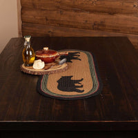 Thumbnail for Wyatt Stenciled Bear Jute Runner Oval 13x36 VHC Brands - The Fox Decor
