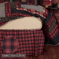 Cumberland Bed Skirts Chili Pepper, Caviar VHC Brands - The Fox Decor
