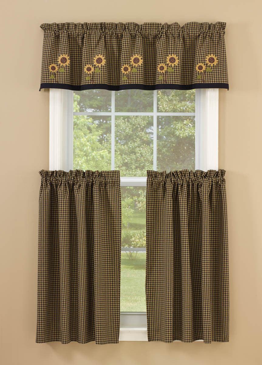 Sunflower Check Valance Park designs - The Fox Decor