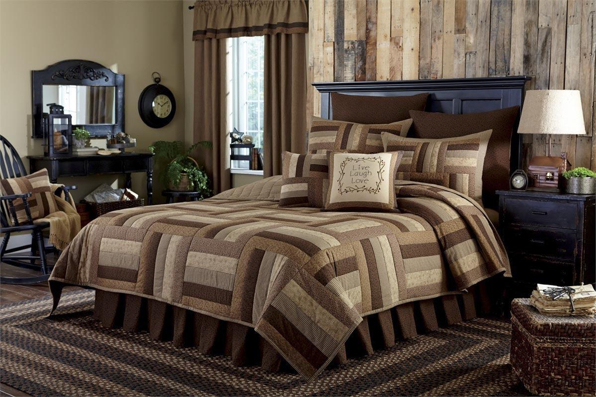 Shades Of Brown Queen Bed Skirt - Park Designs - The Fox Decor