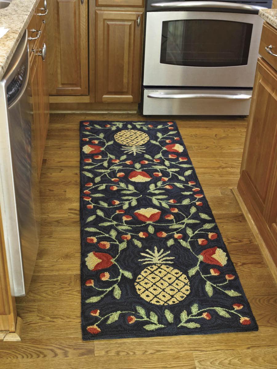 Pineapple Hooked Rug Runner - Park Designs