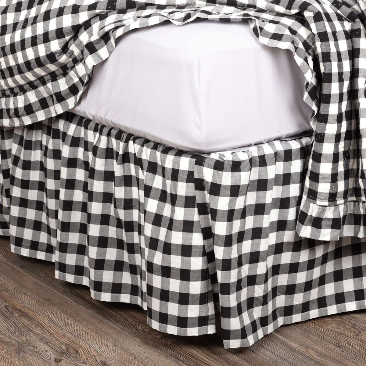 Annie Buffalo Black Check Bed Skirts VHC Brands - The Fox Decor