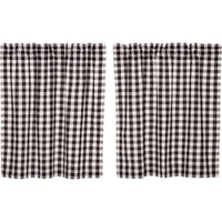 Thumbnail for Annie Buffalo Black Check Tier Curtain Set of 2 L36xW36 - The Fox Decor