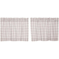Thumbnail for Annie Buffalo Grey Check Tier Curtain Set of 2 L24xW36 - The Fox Decor