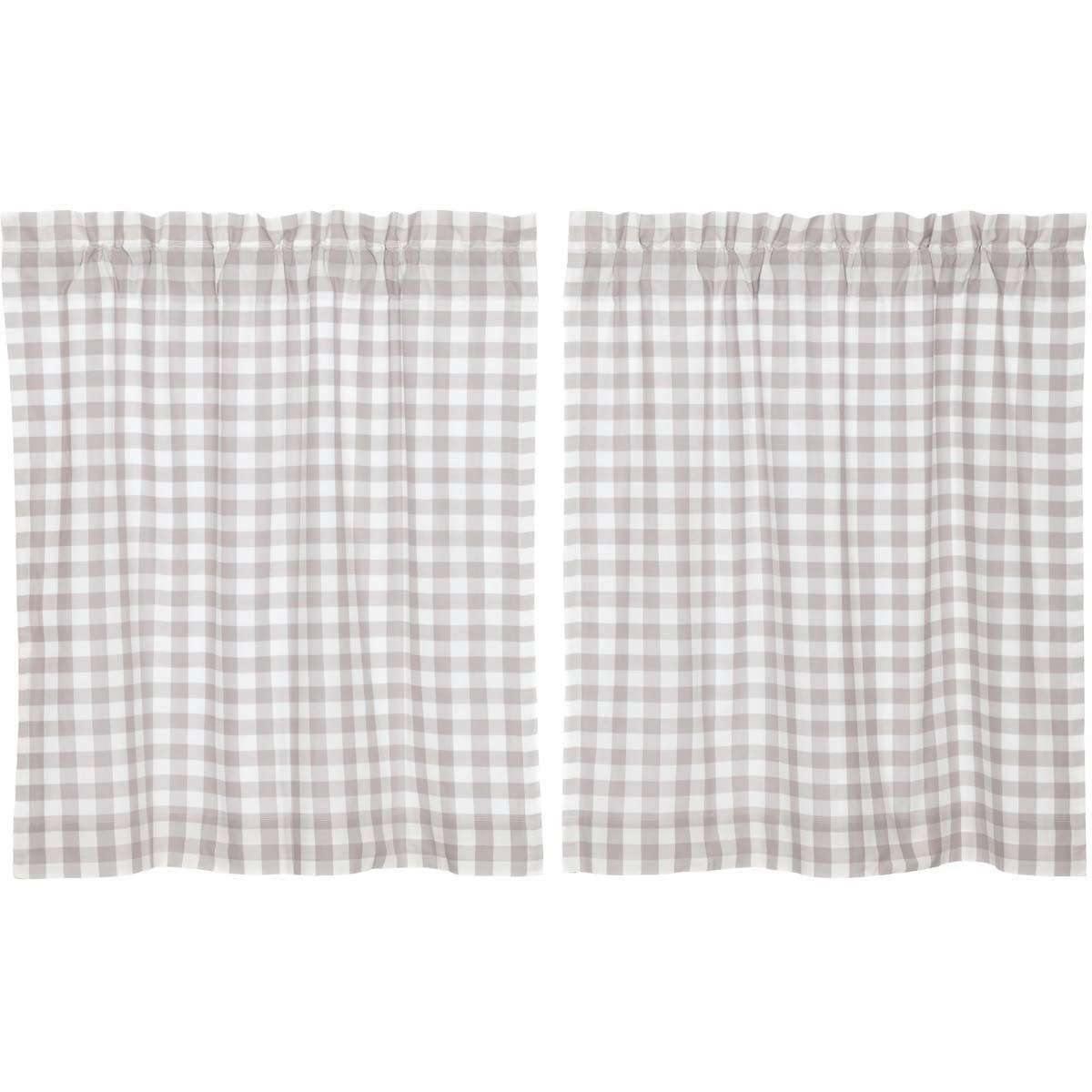 Annie Buffalo Grey Check Tier Curtain Set of 2 L36xW36 - The Fox Decor