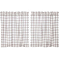 Thumbnail for Annie Buffalo Grey Check Tier Curtain Set of 2 L36xW36 - The Fox Decor