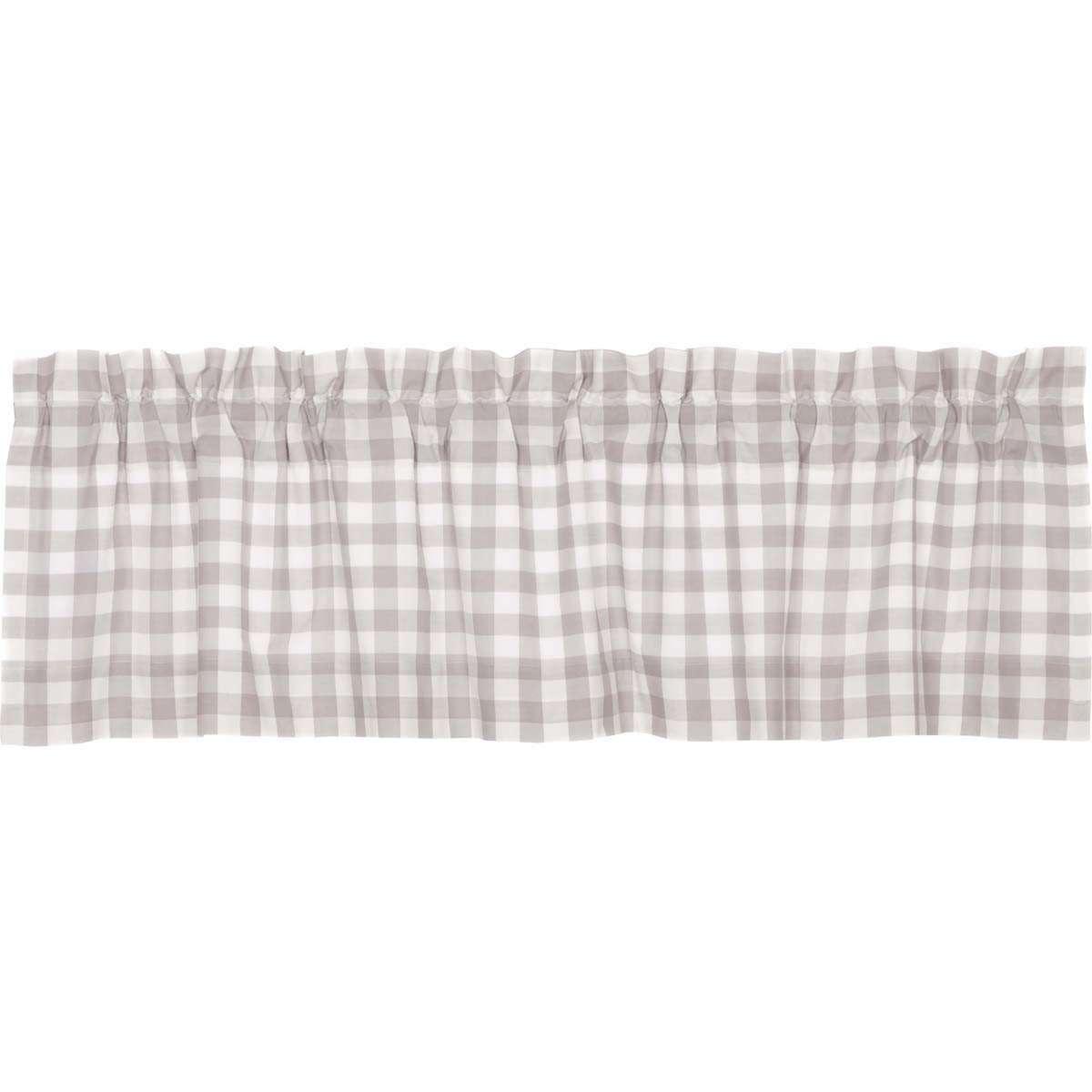 Annie Buffalo Check Valance Curtain Black, Grey, Red, Tan - The Fox Decor