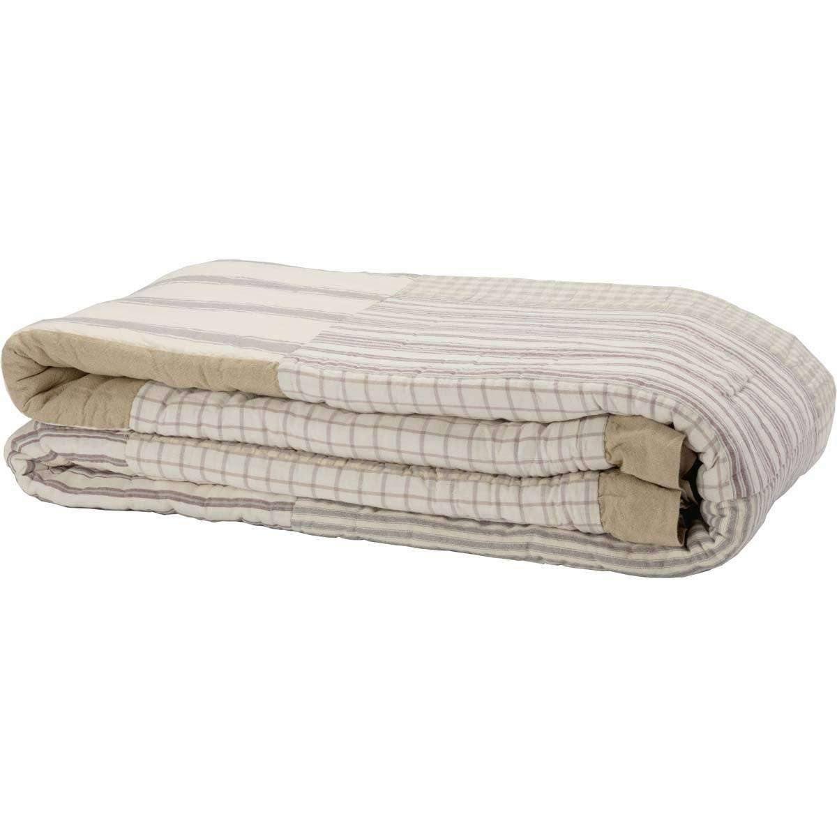 Grace Luxury King Quilt 120Wx105L VHC Brands folded