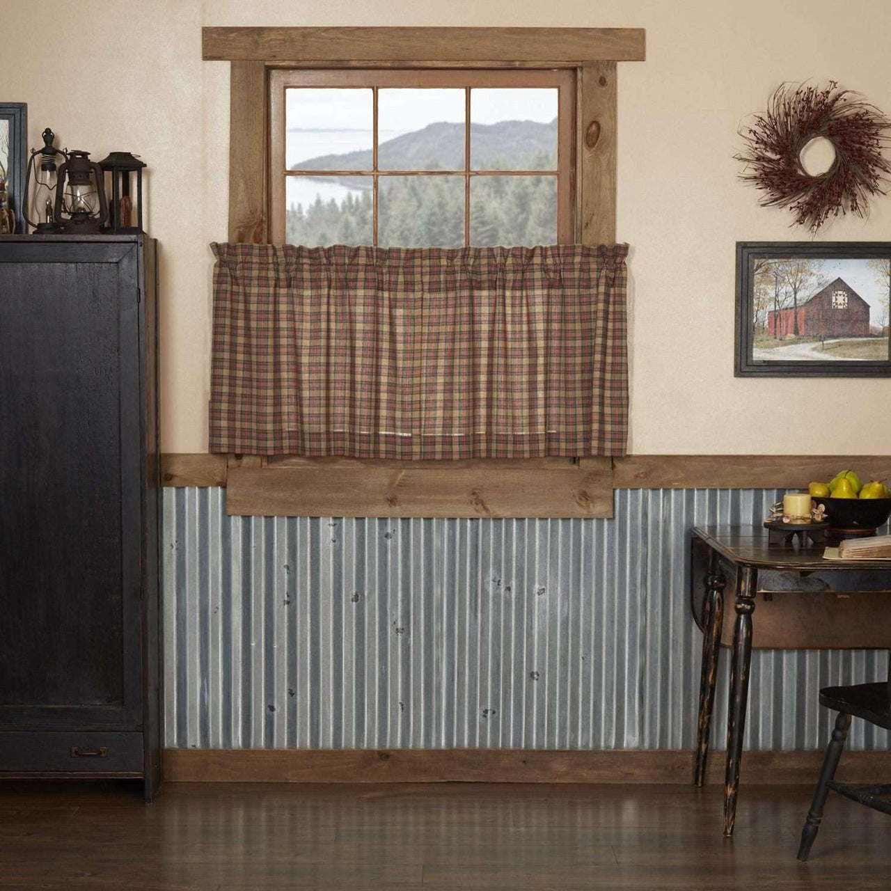 Crosswoods Tier Curtain Set of 2 L24xW36 - The Fox Decor
