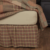 Thumbnail for Crosswoods Bed Skirts Natural, Cobalt, Candy Red VHC Brands - The Fox Decor