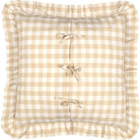 Thumbnail for Annie Buffalo Tan Check Fabric Euro Sham 26x26 VHC Brands back