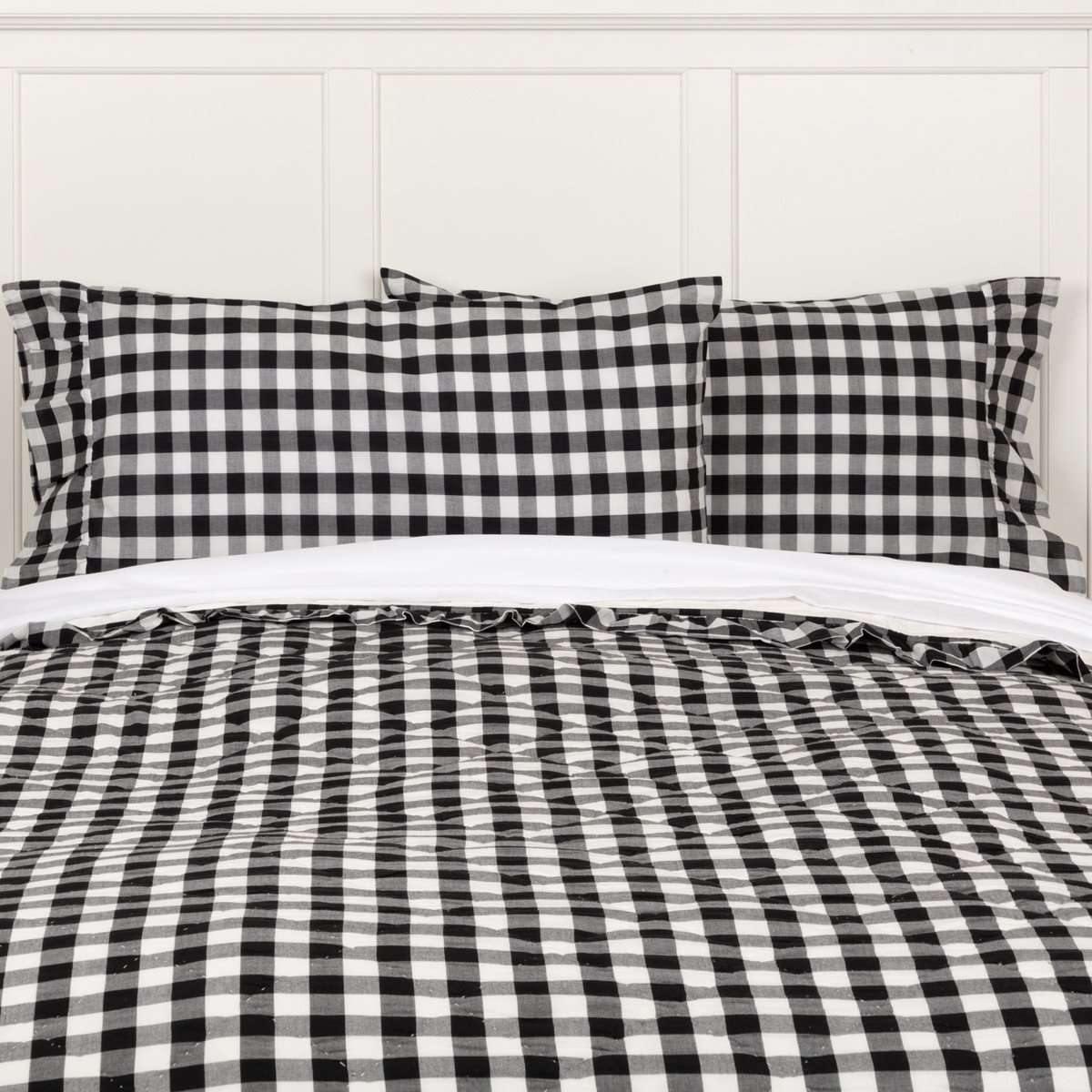 Annie Buffalo Black Check Standard Pillow Case Set of 2 21x30 VHC Brands - The Fox Decor