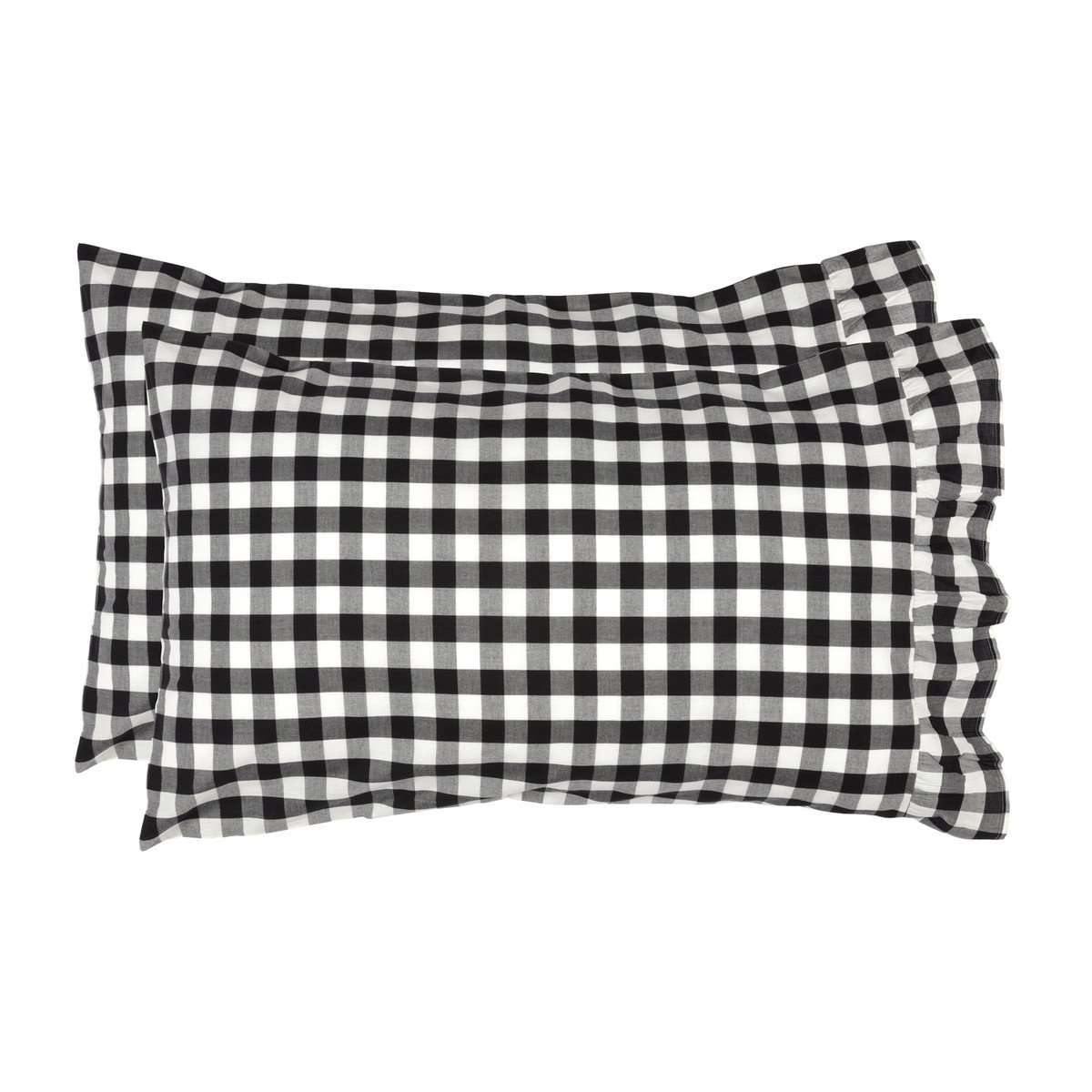Annie Buffalo Black Check Standard Pillow Case Set of 2 21x30 VHC Brands - The Fox Decor