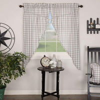 Thumbnail for Annie Buffalo Grey Check Prairie Short Panel Set of 2 63x36x18 VHC Brands - The Fox Decor