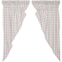 Thumbnail for Annie Buffalo Grey Check Prairie Short Panel Set of 2 63x36x18 VHC Brands - The Fox Decor