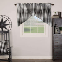 Thumbnail for Annie Buffalo Black Check Prairie Swag Set of 2 36x36x18 VHC Brands - The Fox Decor