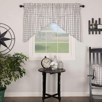 Thumbnail for Annie Buffalo Grey Check Prairie Swag Set of 2 36x36x18 VHC Brands - The Fox Decor