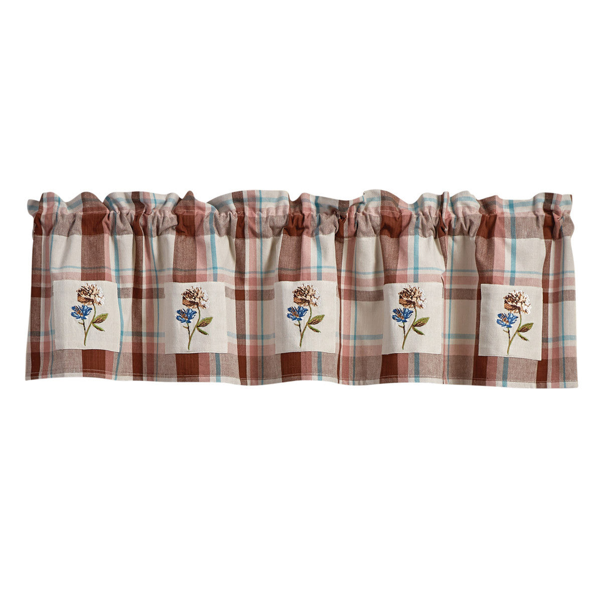 Mountbatten Lined Patch Valance 14" L - Park designs