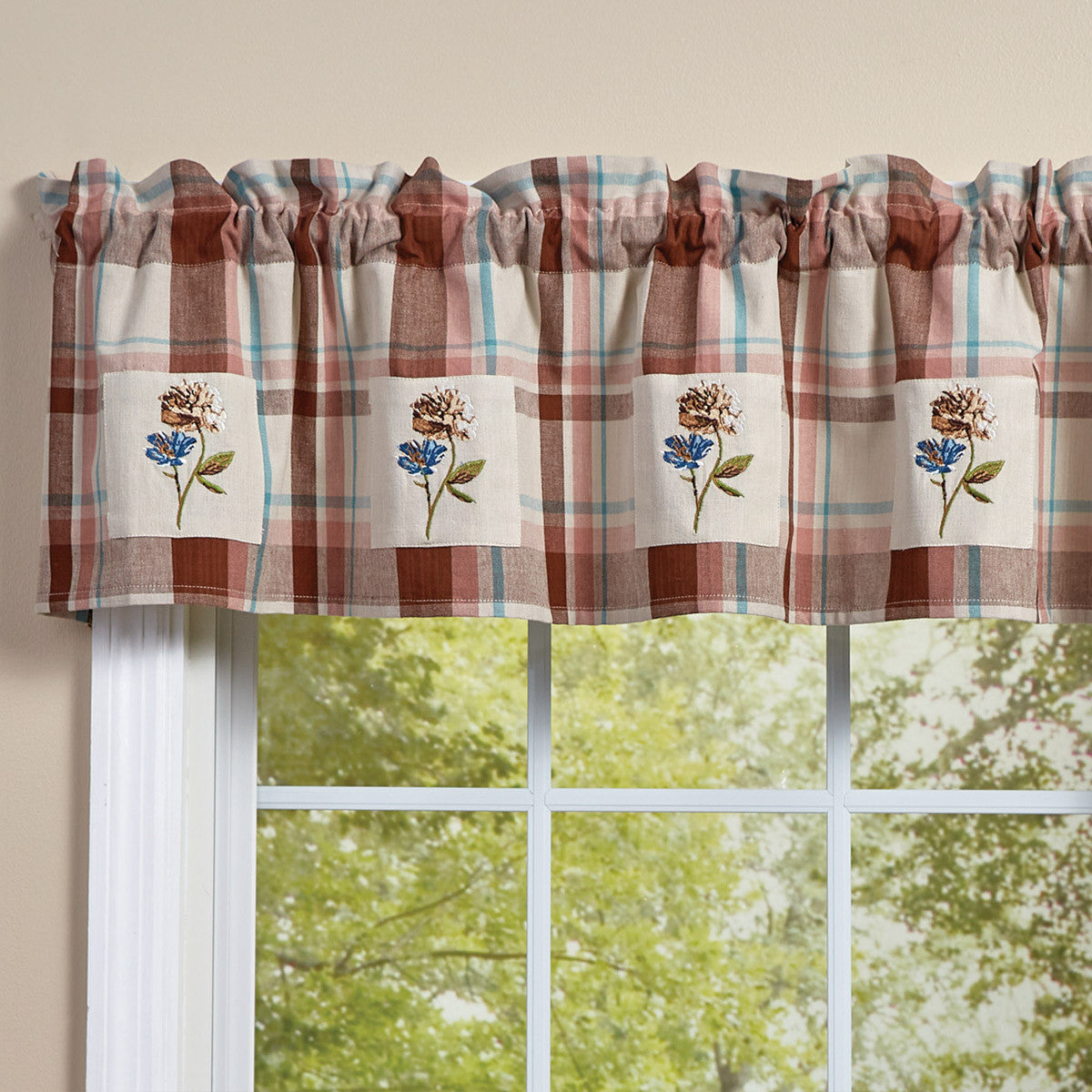 Mountbatten Lined Patch Valance 14" L - Park designs