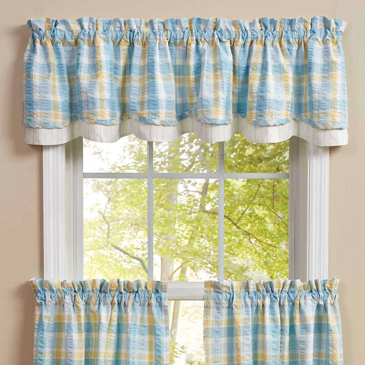 Forget Me Not Valance - Lined Layered 72x16 Park Designs
